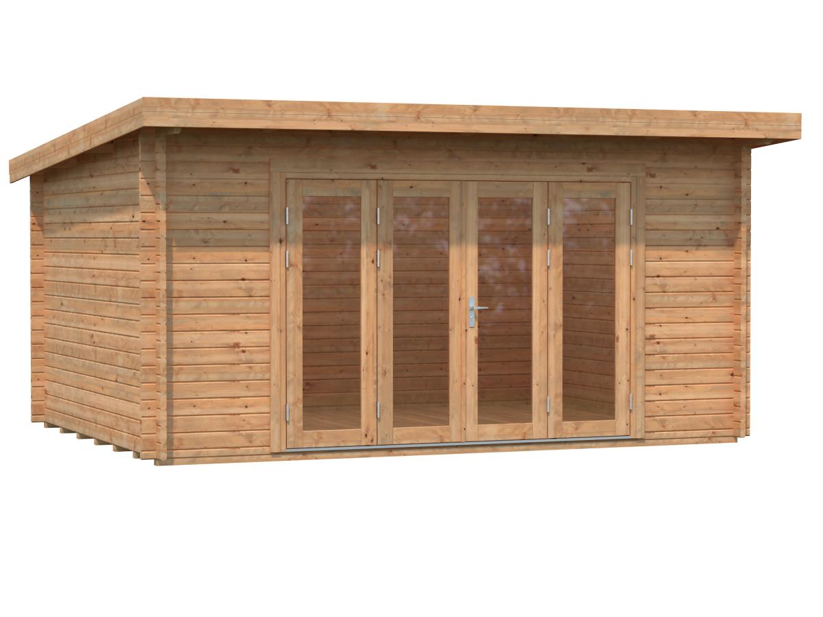 Palmako | Lea M (15'5" x 11'6" | 152.8 sq.ft. | 1.7") Spacious Pent Garden Room with Bi-Fold Doors