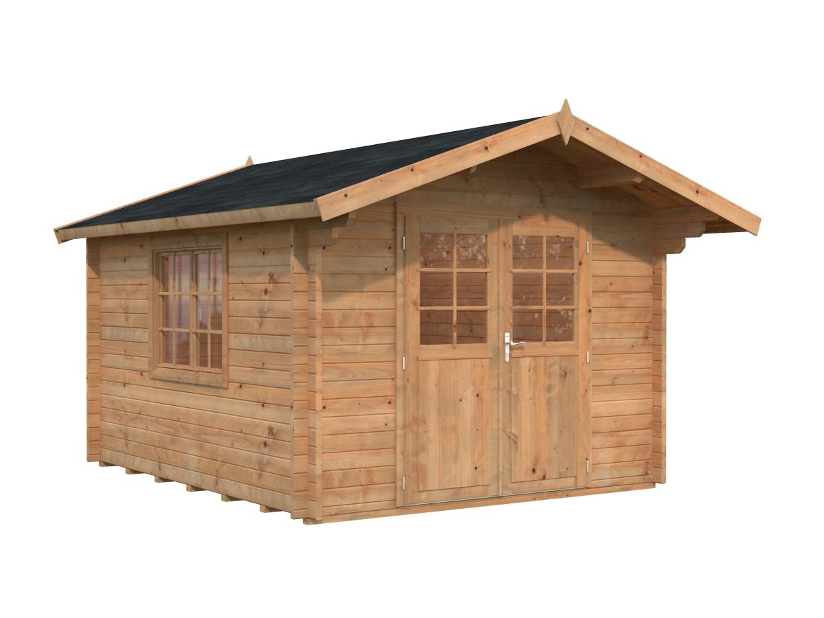 Palmako | Sally S (10'6" x 12'6" | 110 sq.ft. | 1.7") Compact Nordic Style Traditional Log Cabin