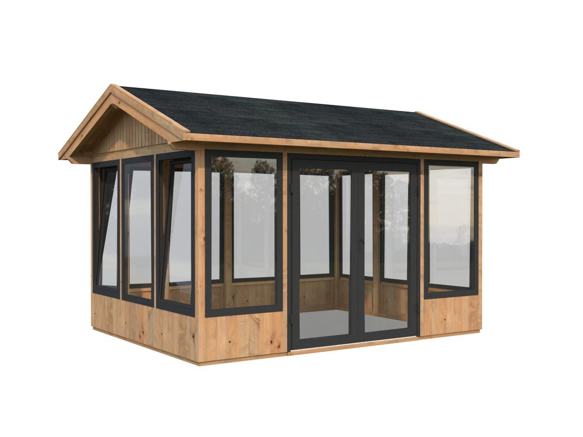 Palmako | Isabella S (9'11" x 13'2" | 117.3 sq.ft. | 3.5") Modern Glass Pavilion with Aluminium Frames