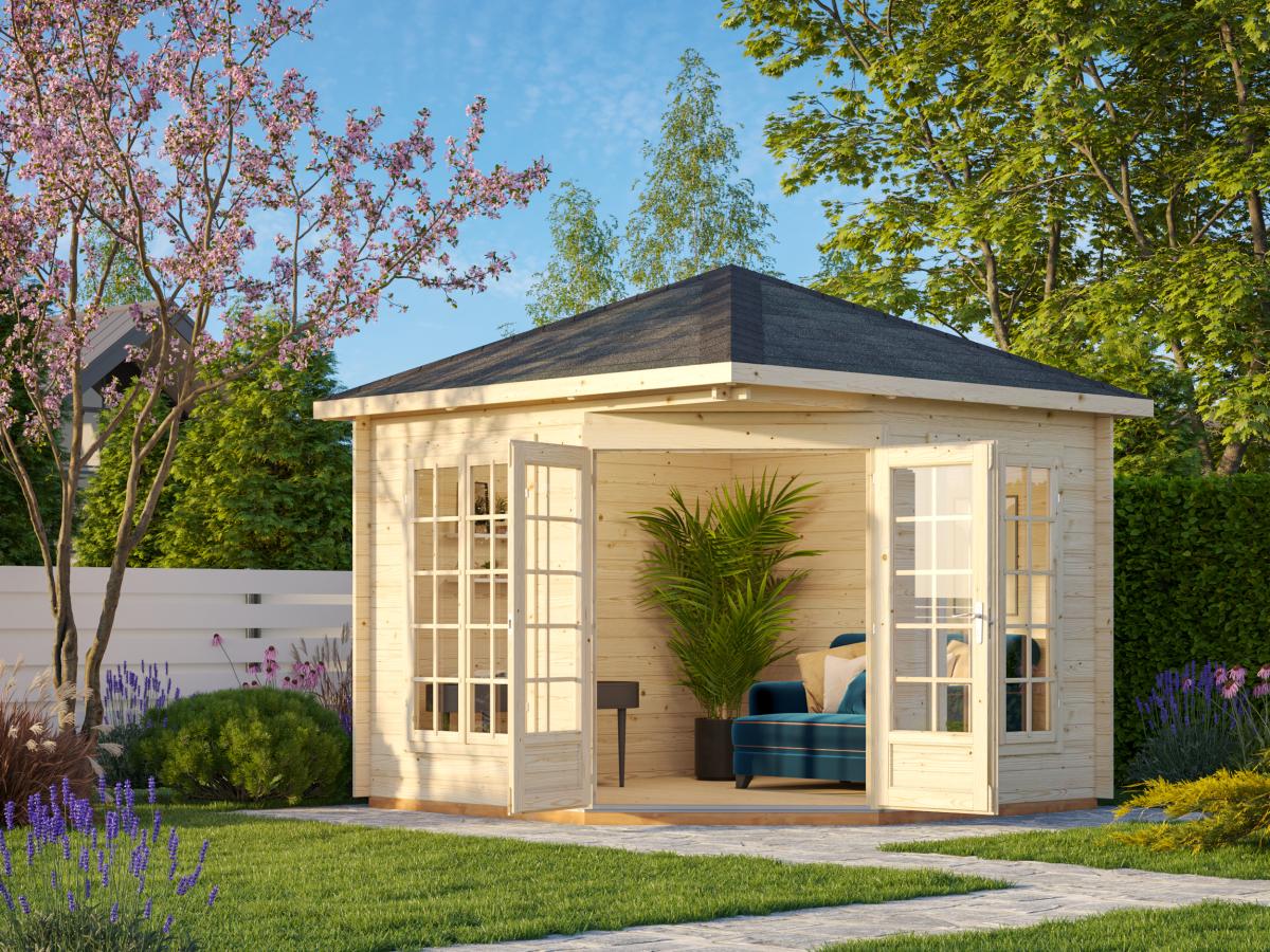 Palmako | Melanie S (9'2" x 9'2" | 75.3 sq.ft. | 1.1") Classic Corner Cabin Summer House