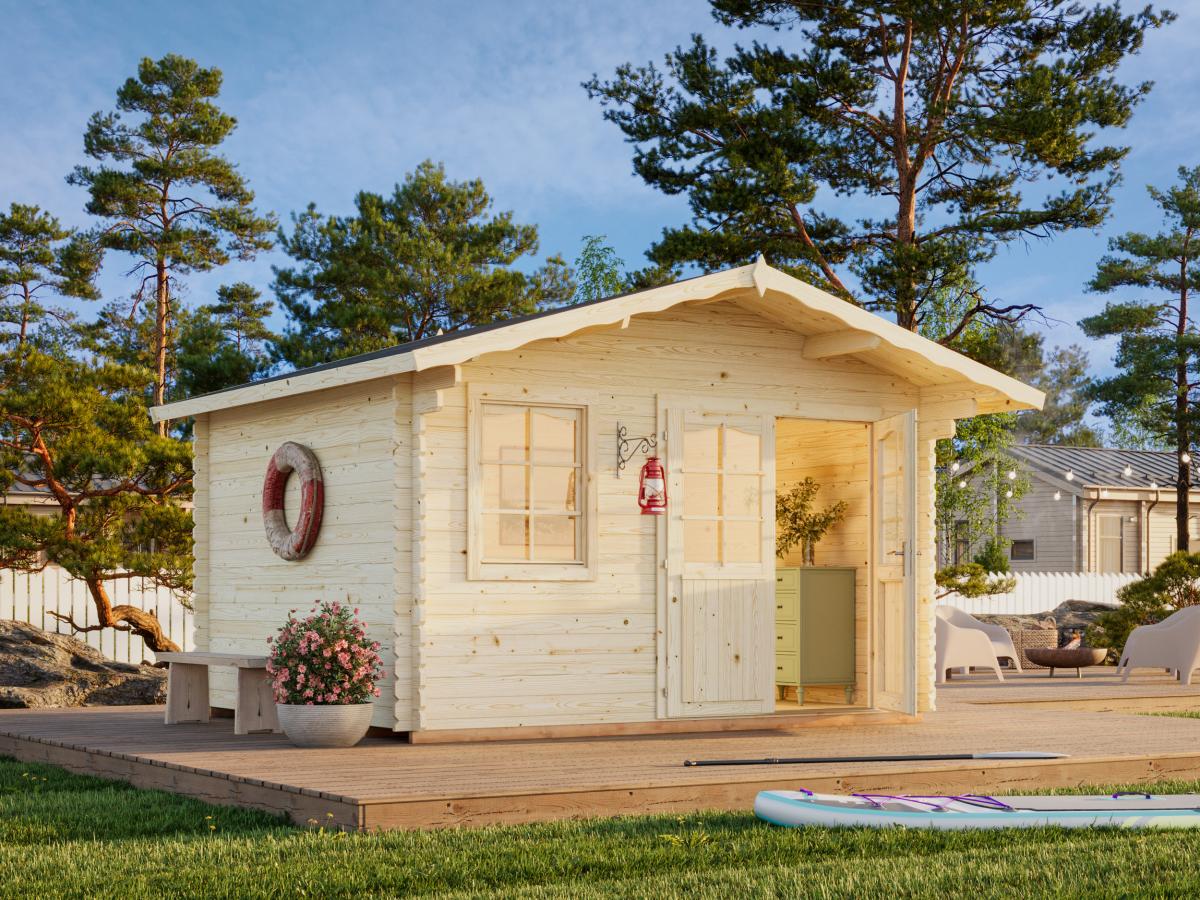 Palmako | Emma M (12'6" x 10'6" | 112 sq.ft. | 1.3") Alpine Style Log Cabin