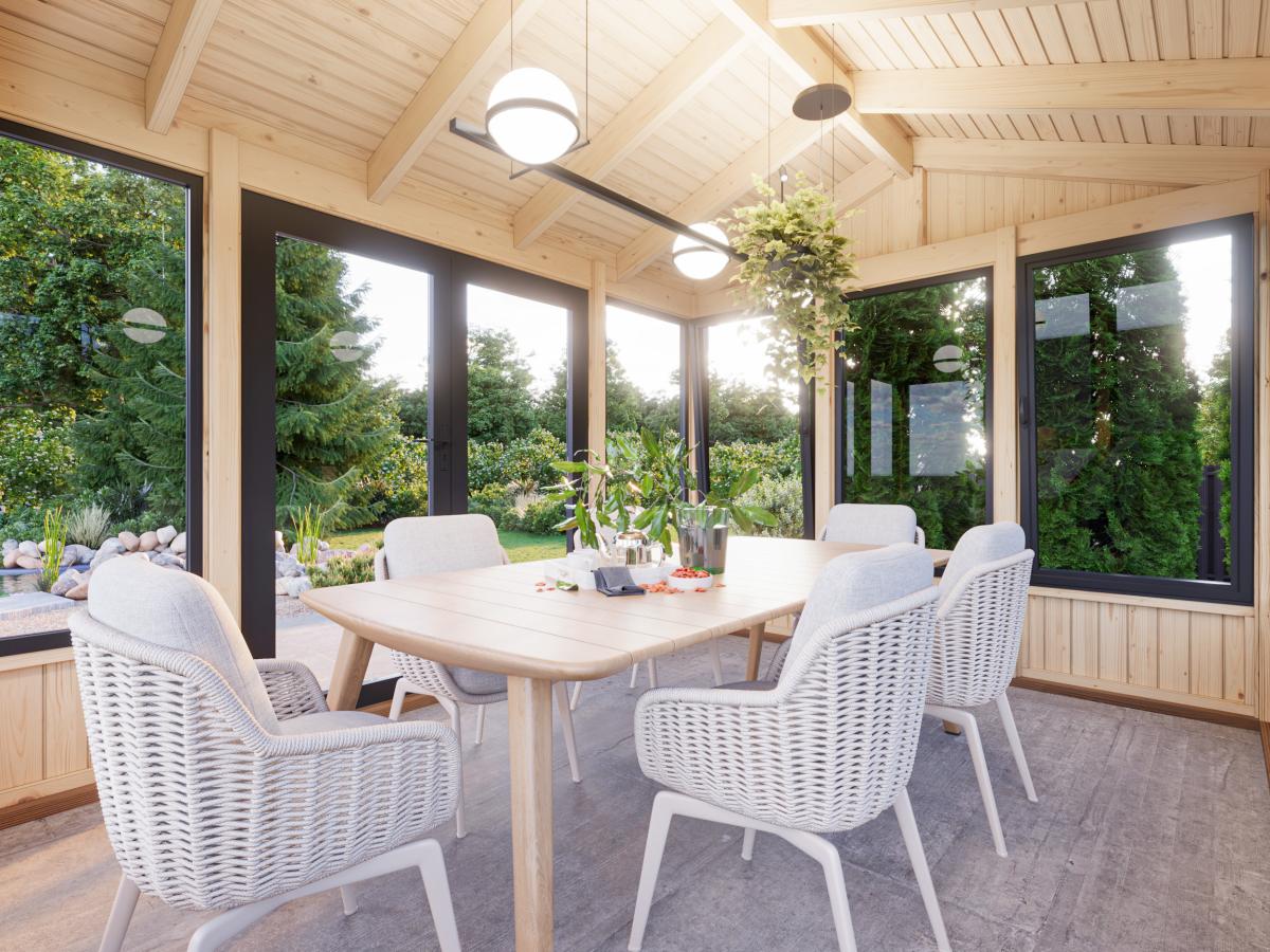 Palmako | Isabella S (9'11" x 13'2" | 117.3 sq.ft. | 3.5") Modern Glass Pavilion with Aluminium Frames
