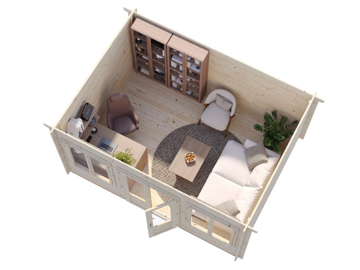 Palmako | Lisa S (13'9" x 10'6" | 123.8 sq.ft. | 1.3") Pent Timber Garden Room