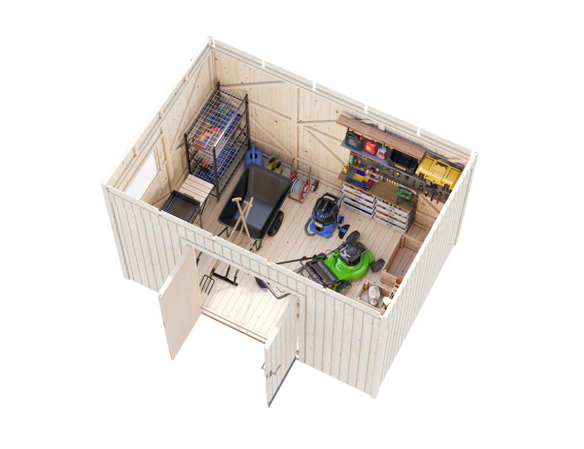 Palmako | Stig (11'5" x 7'10" | 88.3 sq.ft.) Sturdy and Secure Shed for Garden Storage
