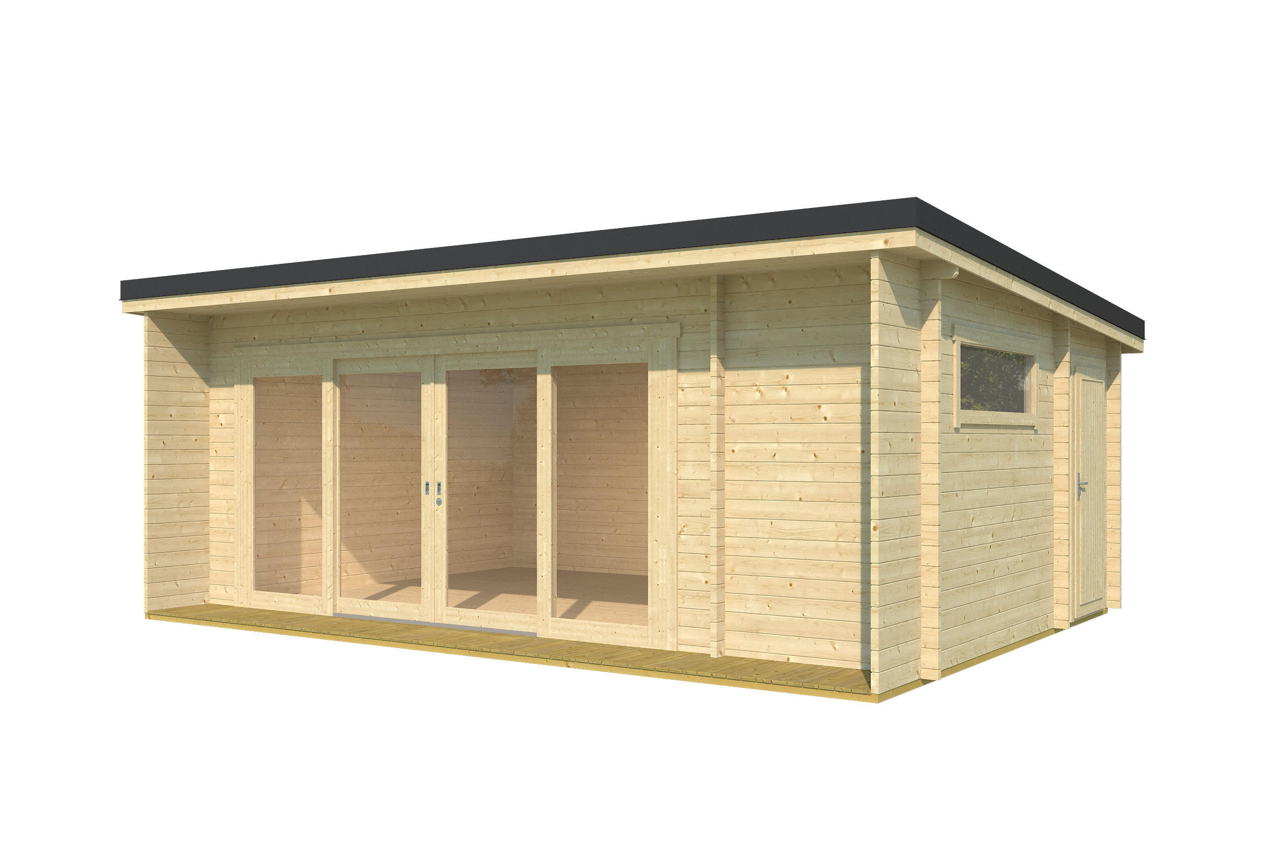 Lasita Maja | Java (19'11" x 12'9" | 246 sq.ft.) Modern Garden Cabin With Premium Glazing & Dual-Access Storage
