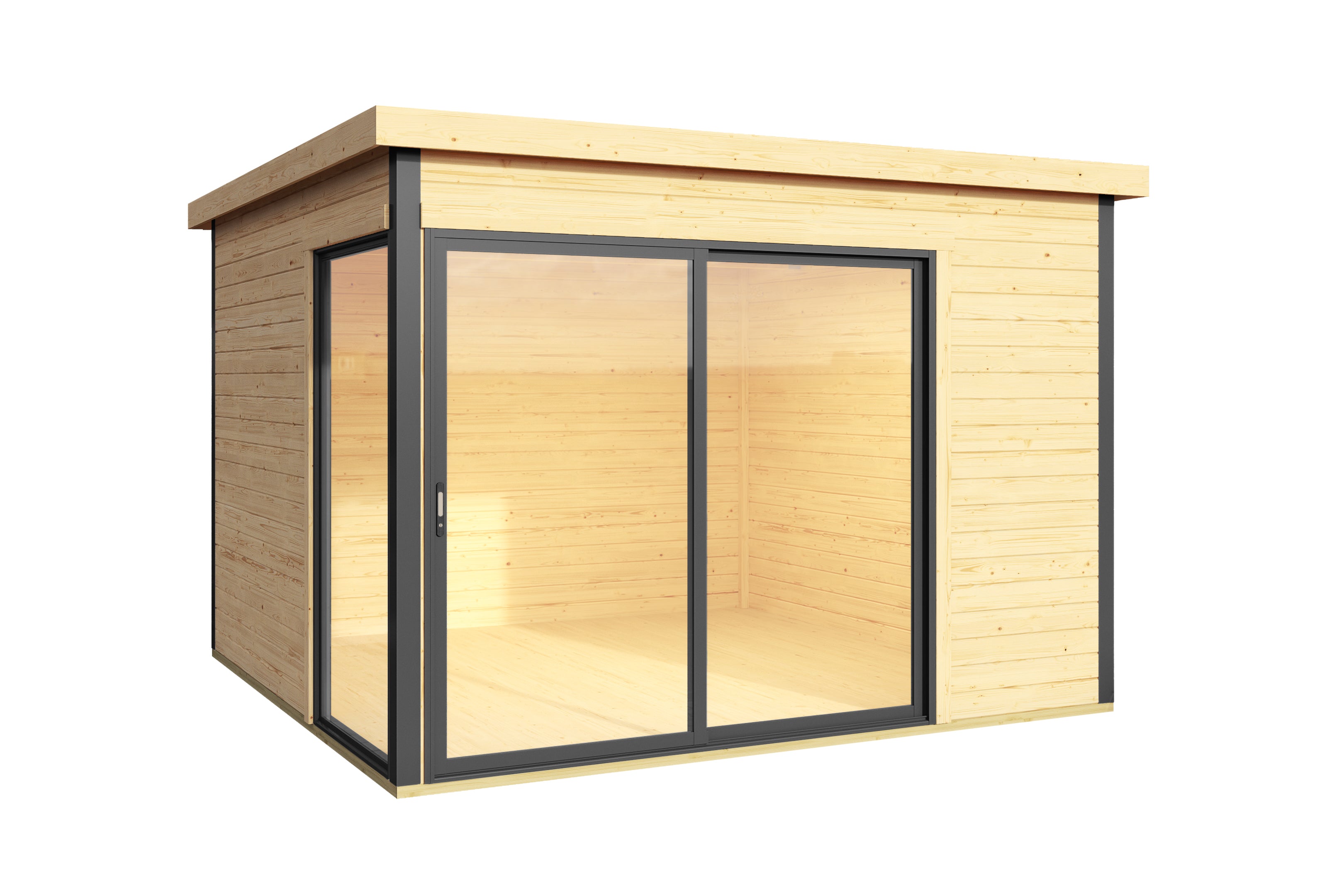 Lasita Maja | Domeo 1 (9'10" x 9'10" | 91 sq.ft.) Modern Cabin With Glass Panels
