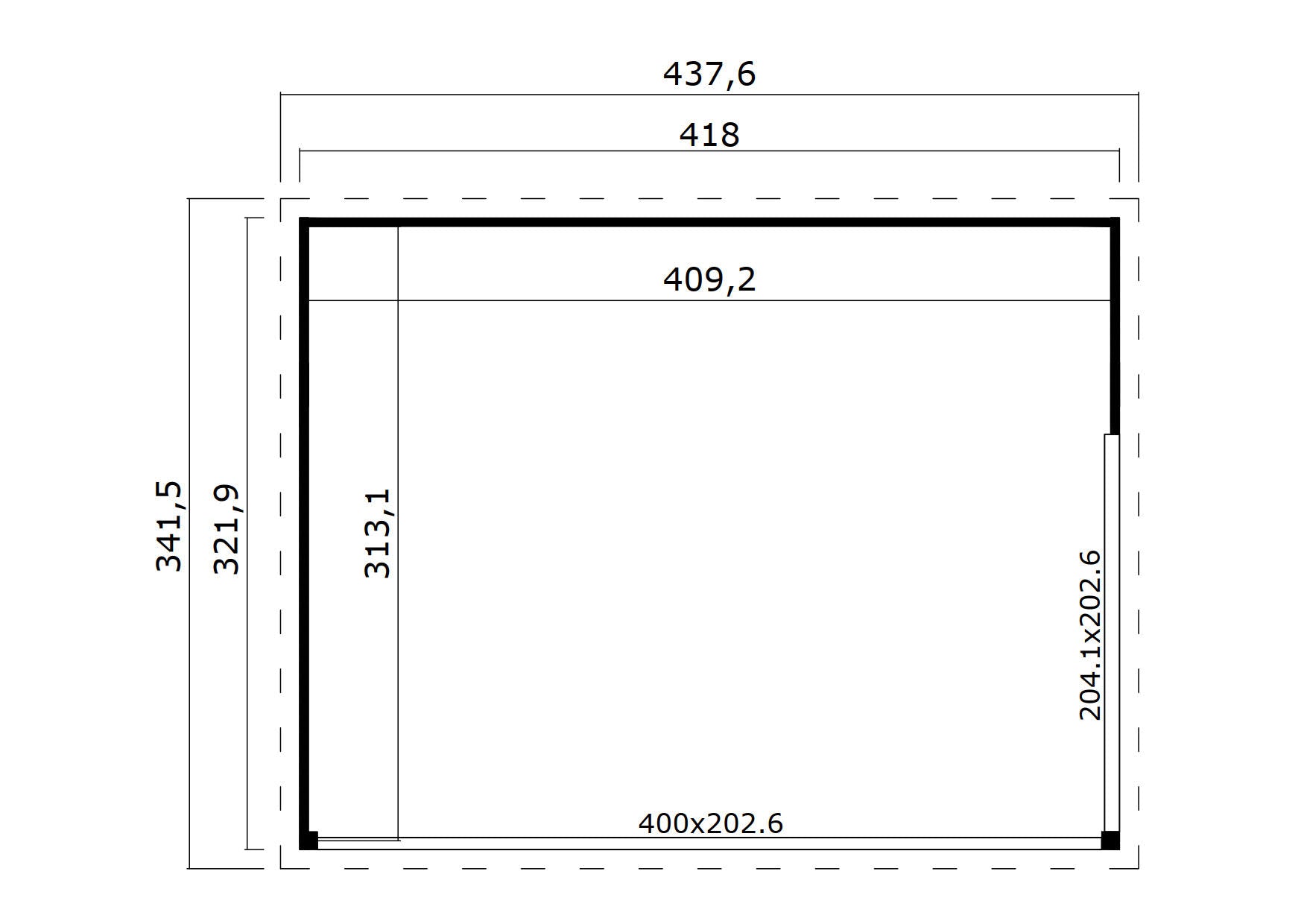 Lasita Maja | Domeo 4 (13'9" x 10'7" | 138 sq.ft.) Modern Cabin With Large Window Facade