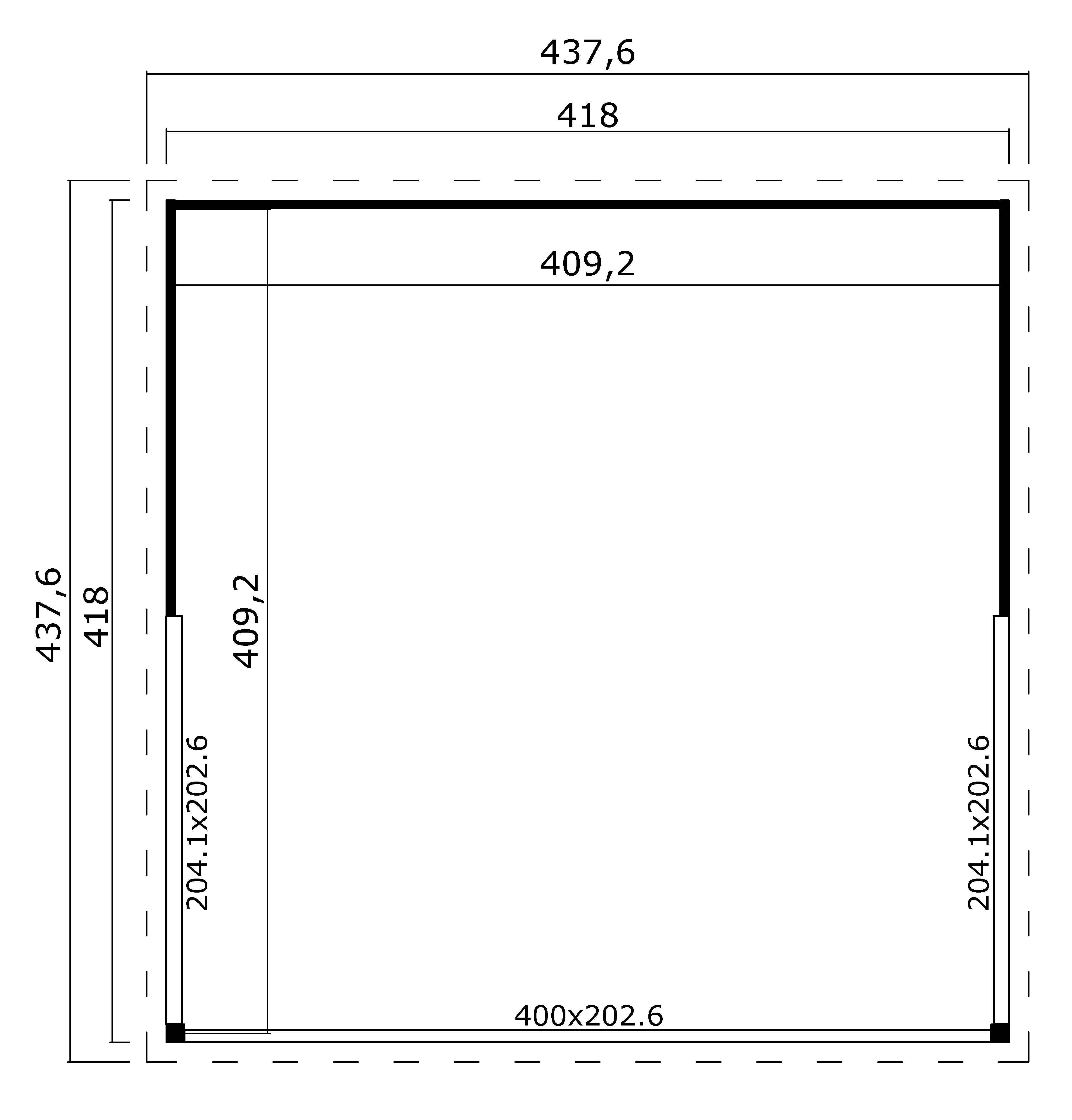 Lasita Maja | Domeo 5 (13'9" x 13'9" | 180 sq.ft.) Modern Cabin With Large Glass Panels On Three Sides