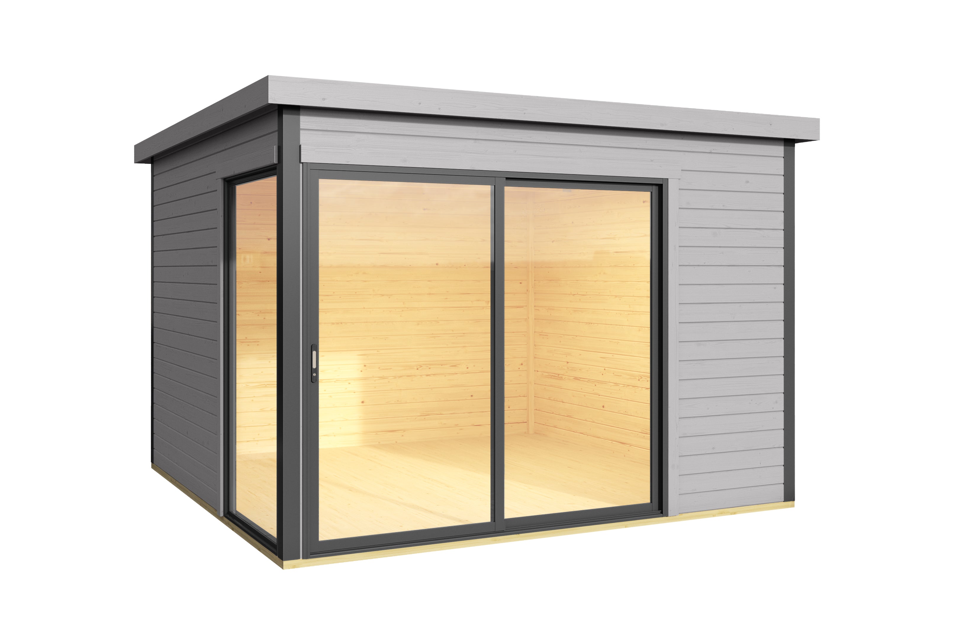 Lasita Maja | Domeo 1 (9'10" x 9'10" | 91 sq.ft.) Modern Cabin With Glass Panels
