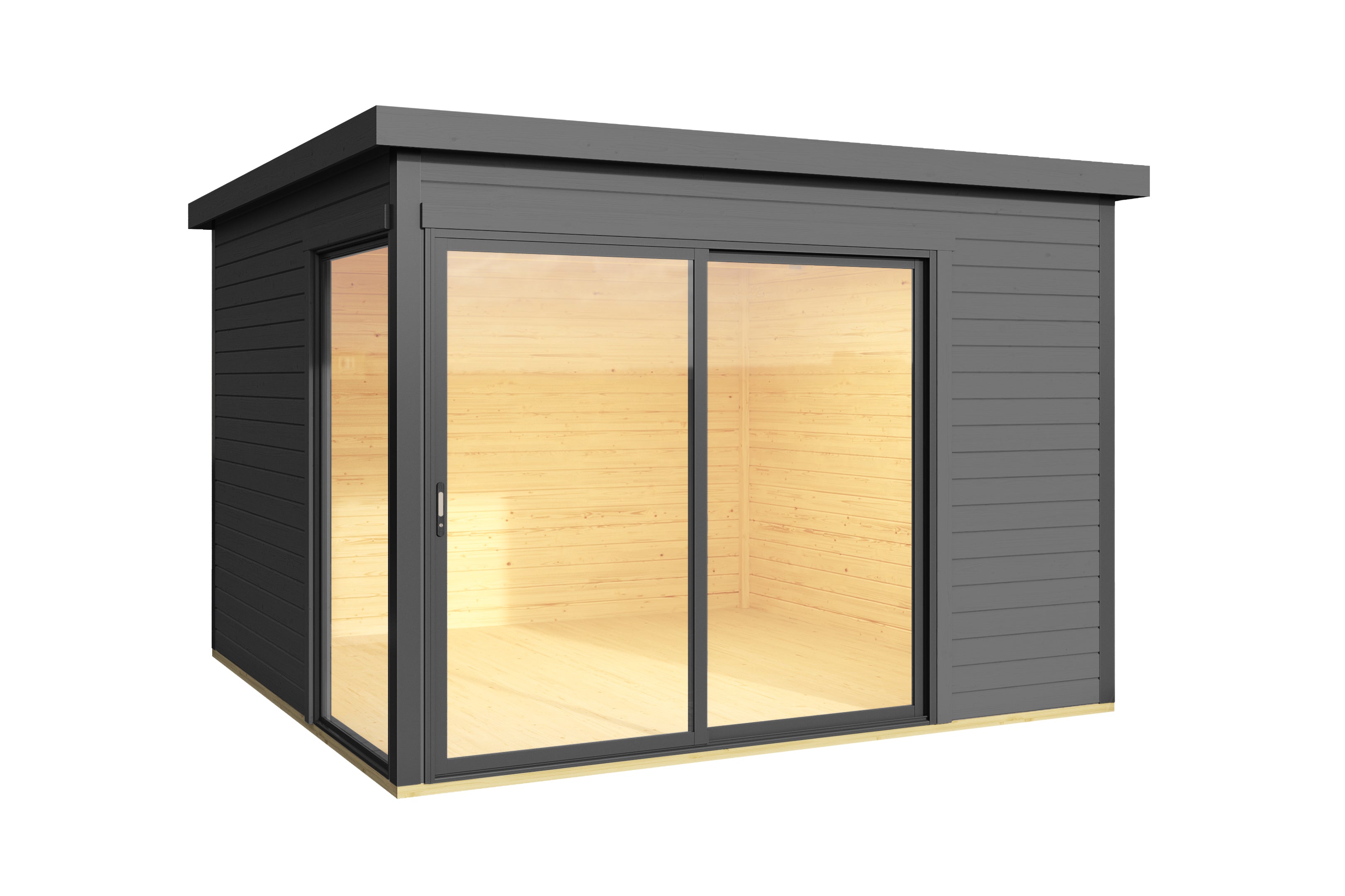 Lasita Maja | Domeo 1 (9'10" x 9'10" | 91 sq.ft.) Modern Cabin With Glass Panels
