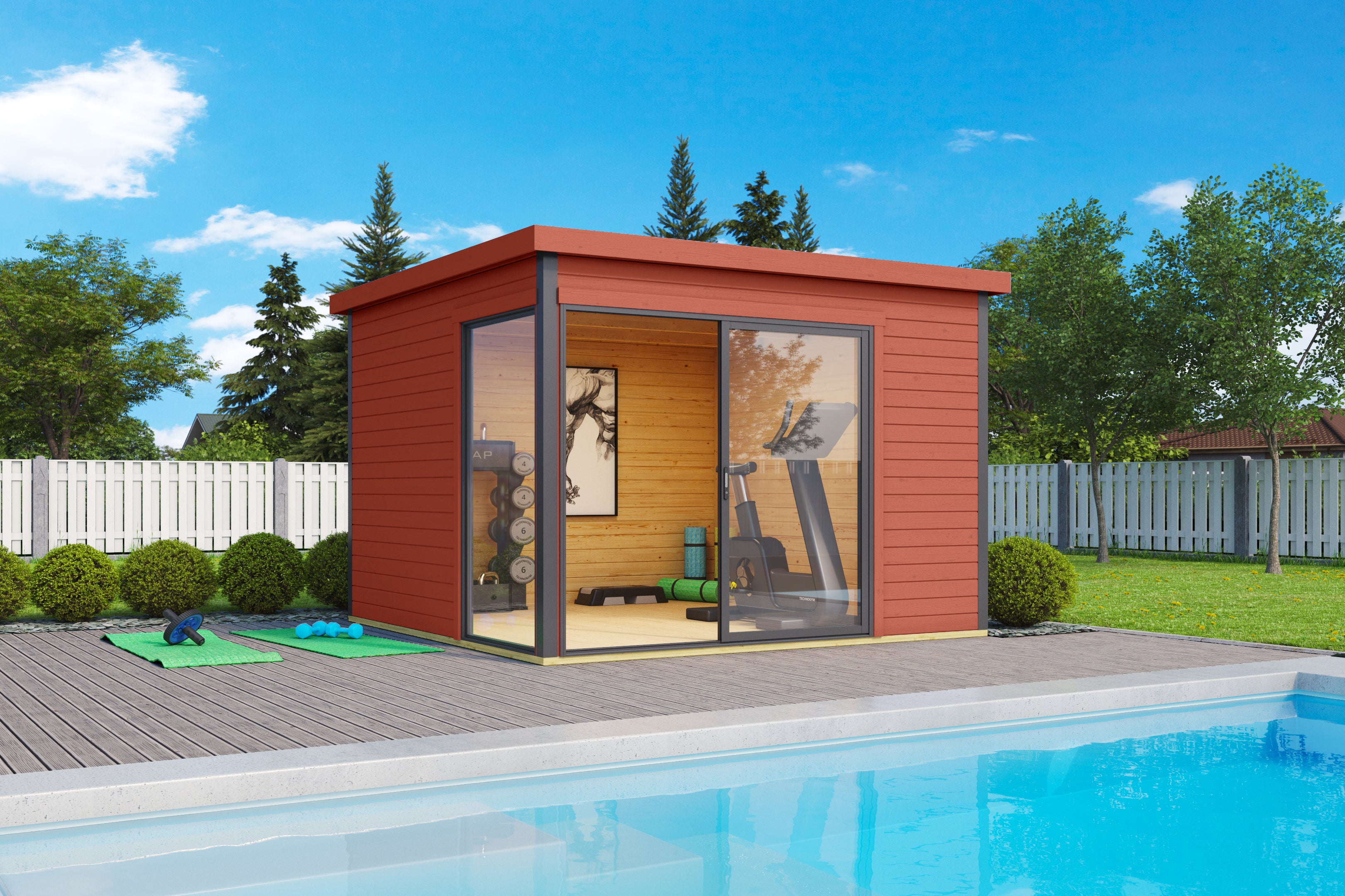 Lasita Maja | Domeo 1 (9'10" x 9'10" | 91 sq.ft.) Modern Cabin With Glass Panels