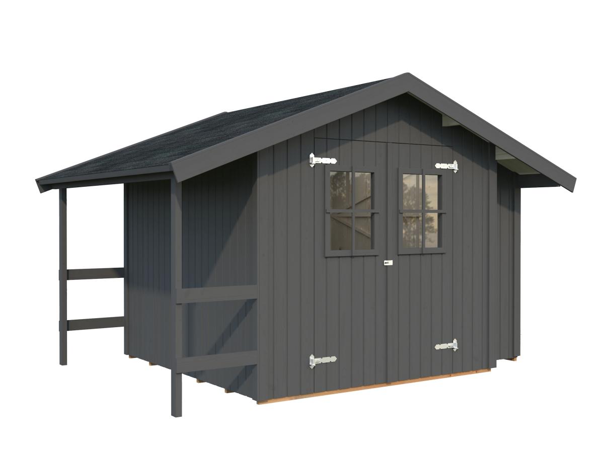 Palmako | Marcus (7'8" x 7'10" | 70 sq.ft.) Garden Shed With Log Store