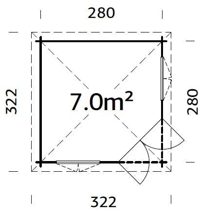Palmako | Melanie S (9'2" x 9'2" | 75.3 sq.ft. | 1.1") Classic Corner Cabin Summer House