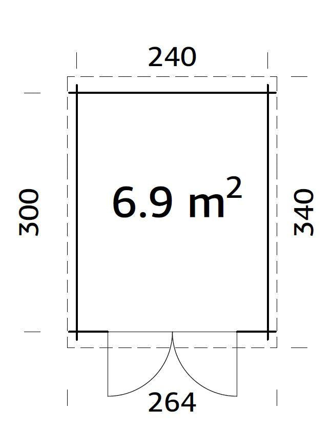 Palmako | Ella (8'6" x 10'6" | 74.3 sq.ft. | 1.1") Small Pent Roof Summer House