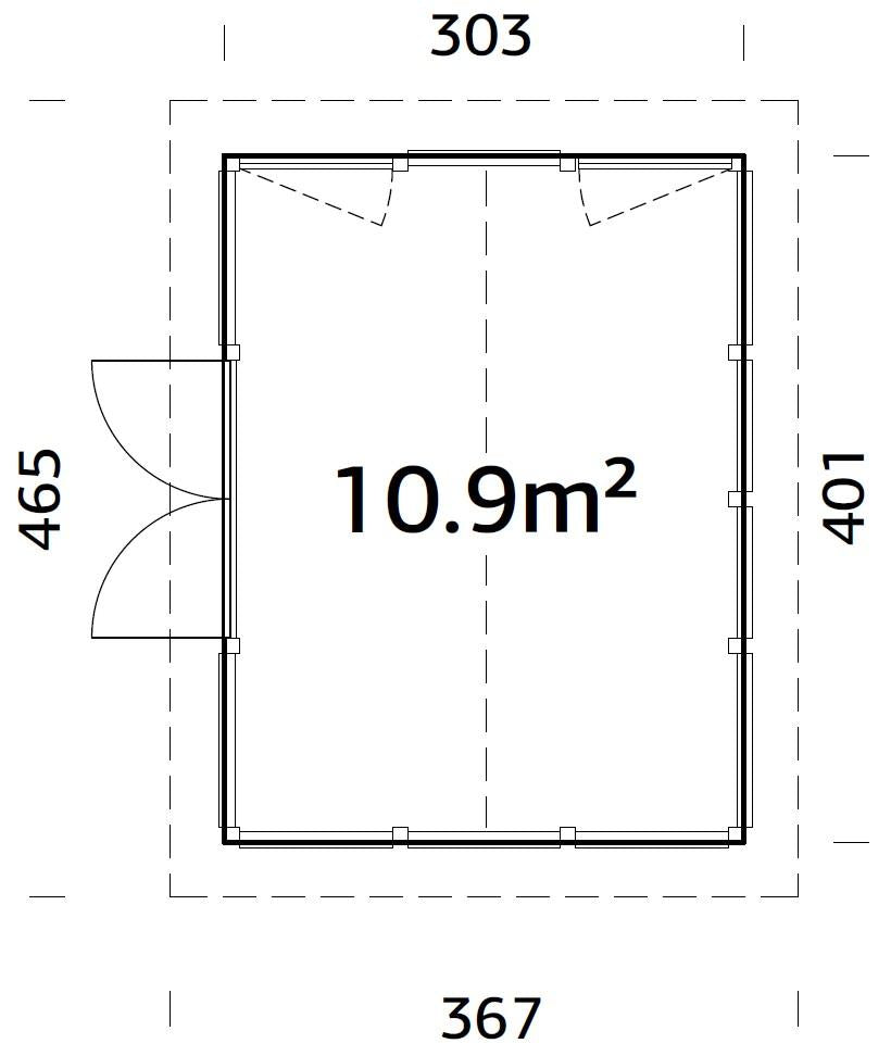 Palmako | Isabella S (9'11" x 13'2" | 117.3 sq.ft. | 3.5") Modern Glass Pavilion with Aluminium Frames