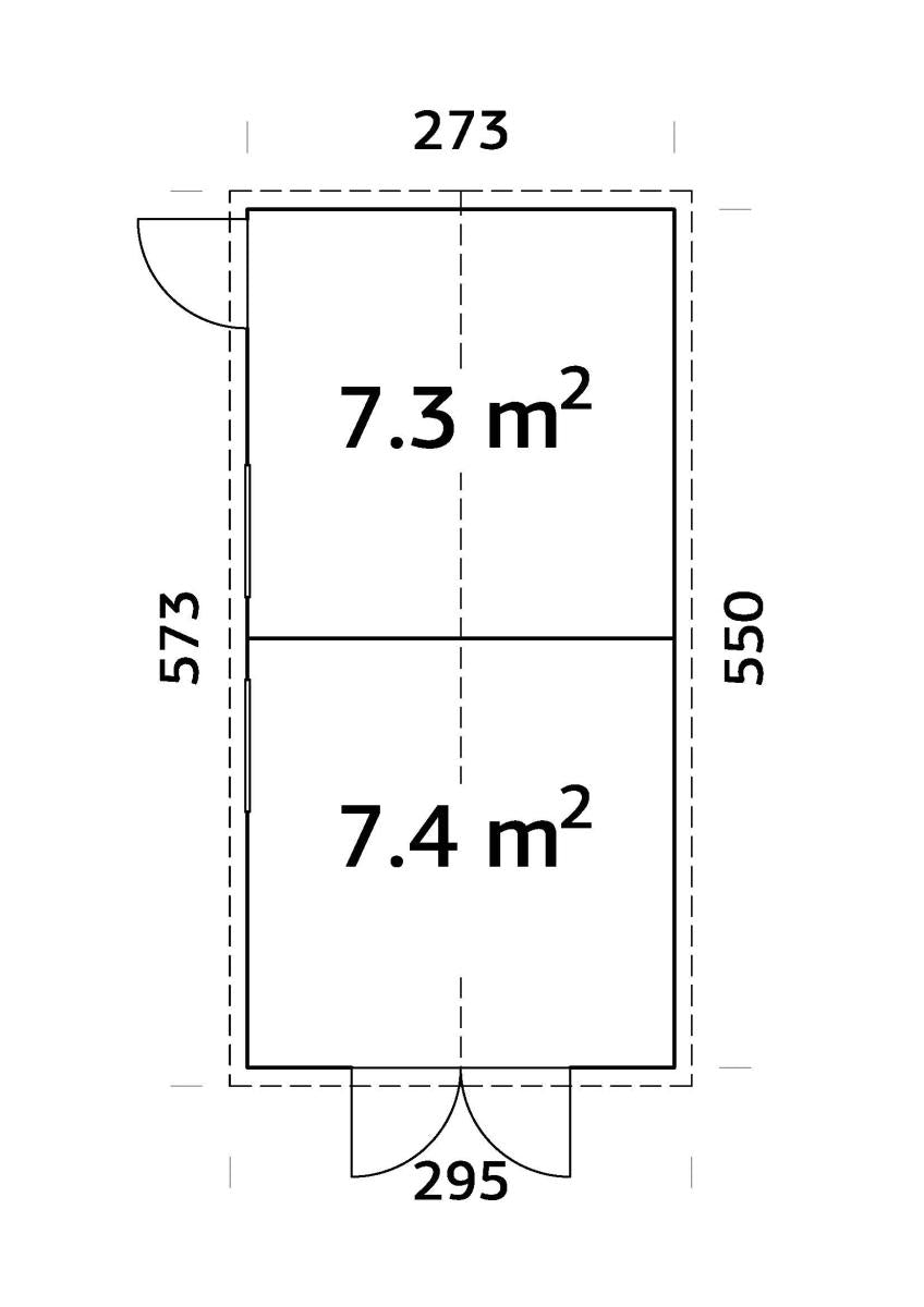 Palmako | Dan L (8'11" x 18'1" | 158.2 sq.ft.) Large Two Room Storage Shed