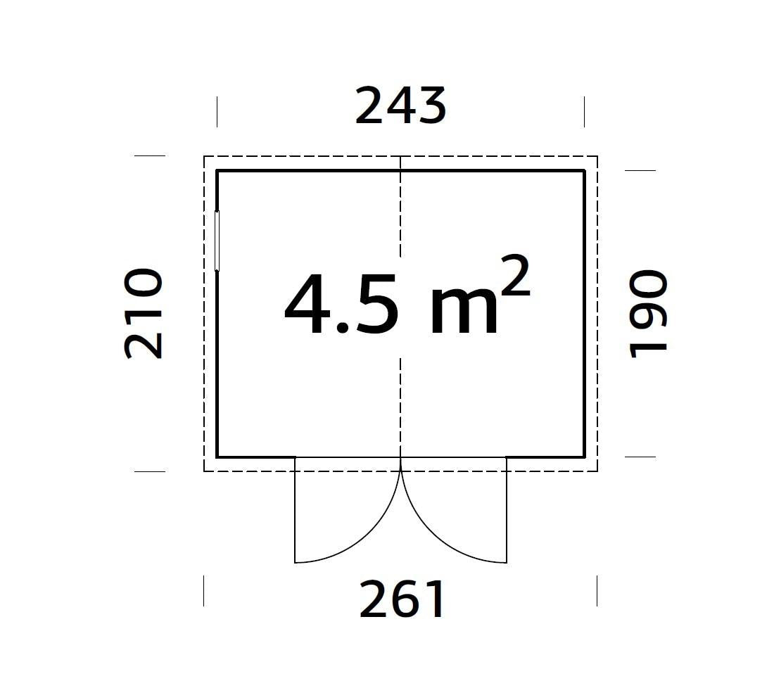 Palmako | Dan XS (8'0" x 6'3" | 48.4 sq.ft.) Compact Timber Garden Shed