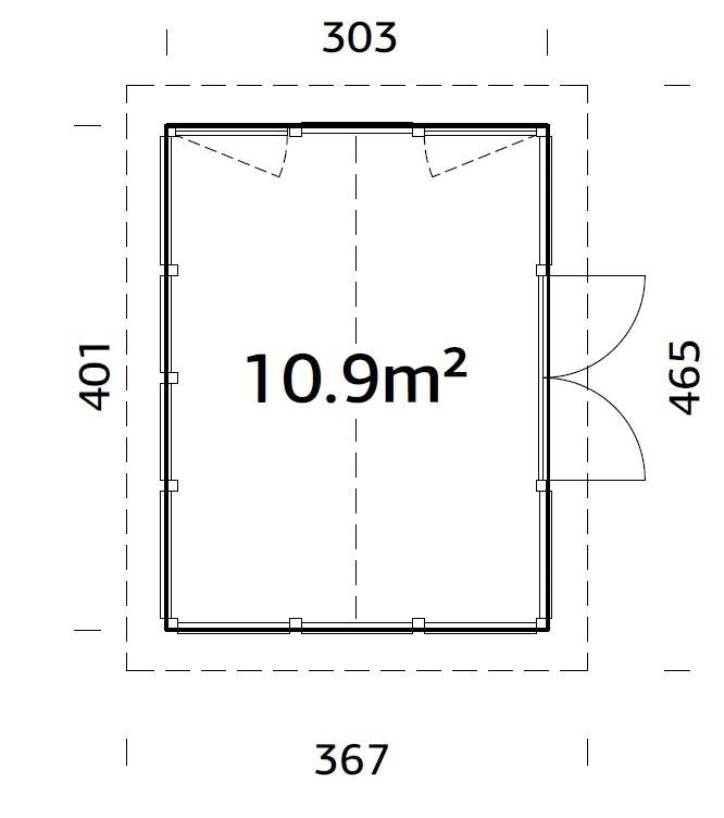 Palmako | Isabella S (9'11" x 13'2" | 117.3 sq.ft. | 3.5") Modern Glass Pavilion with Aluminium Frames