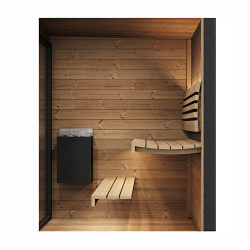 SaunaLife | GL4 4-Person Thermo-Spruce Outdoor Premium Garden Sauna