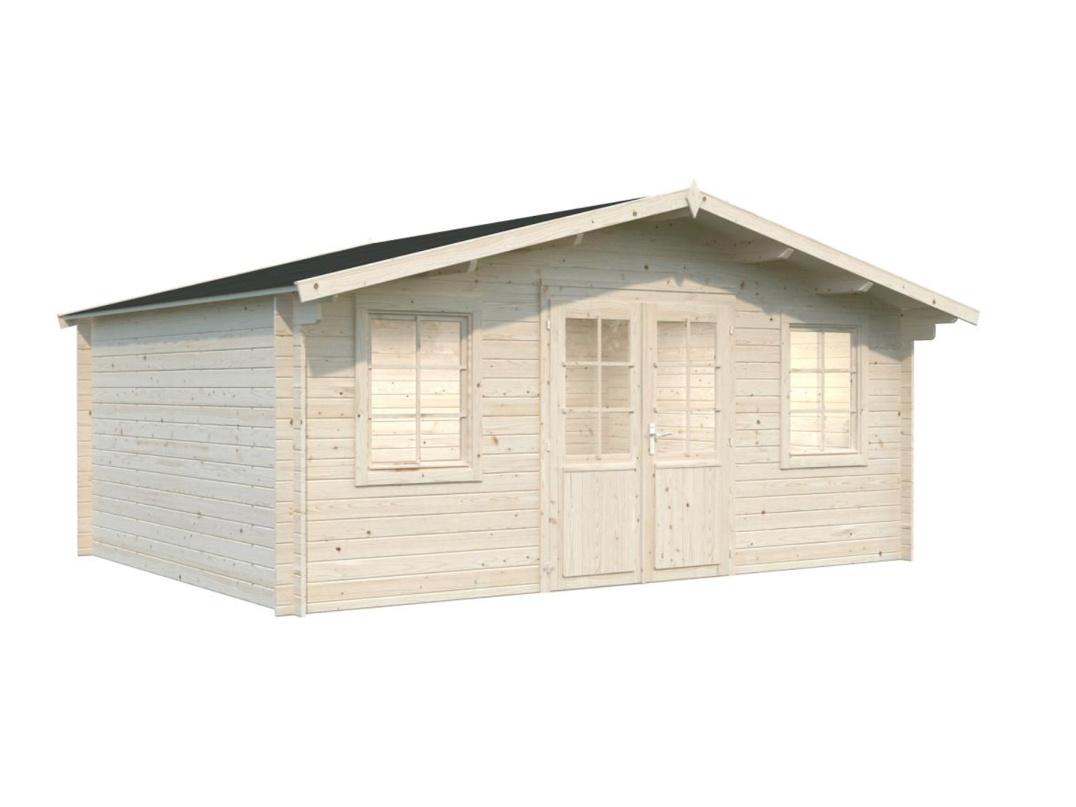 Palmako | Klara L (16'6" x 12'6" | 183 sq.ft. | 1.1") Under 8'3" Garden Log Cabin