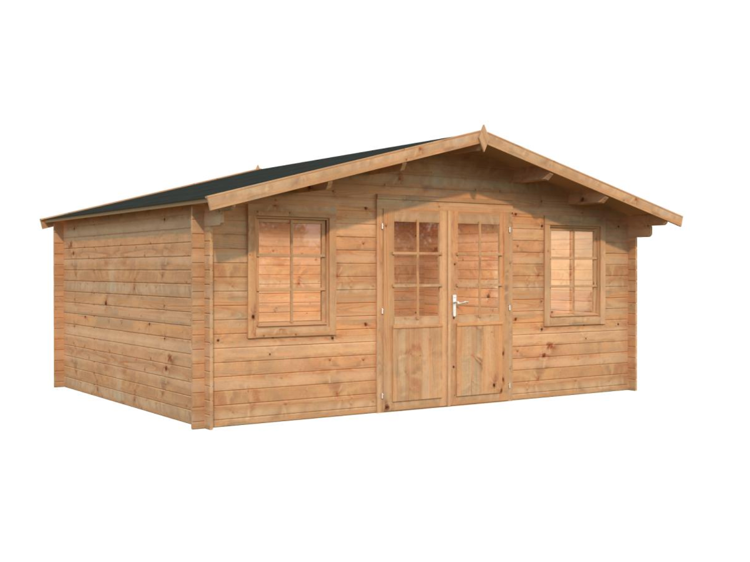 Palmako | Klara L (16'6" x 12'6" | 183 sq.ft. | 1.1") Under 8'3" Garden Log Cabin