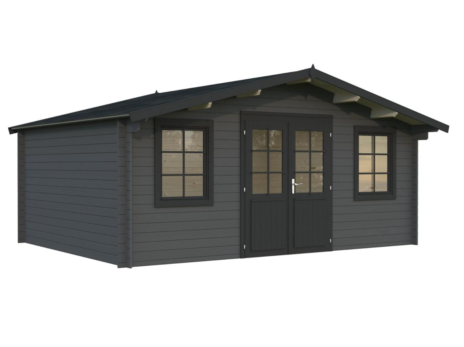 Palmako | Klara L (16'6" x 12'6" | 183 sq.ft. | 1.1") Under 8'3" Garden Log Cabin