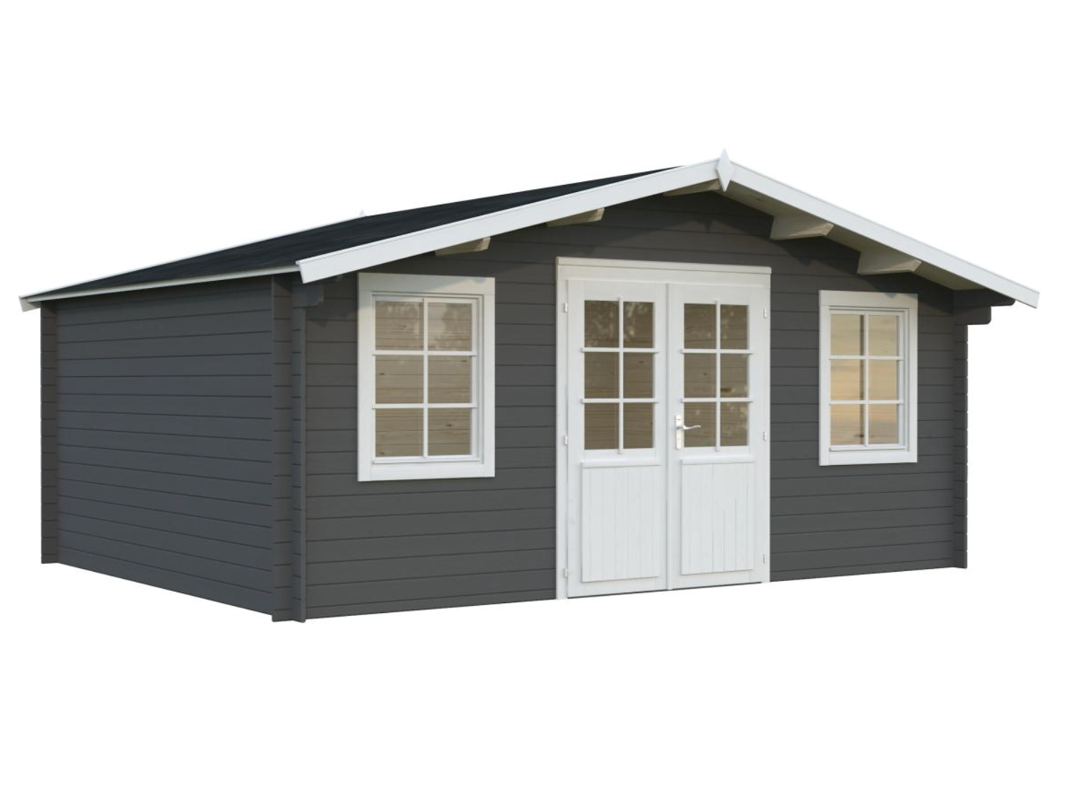 Palmako | Klara L (16'6" x 12'6" | 183 sq.ft. | 1.1") Under 8'3" Garden Log Cabin