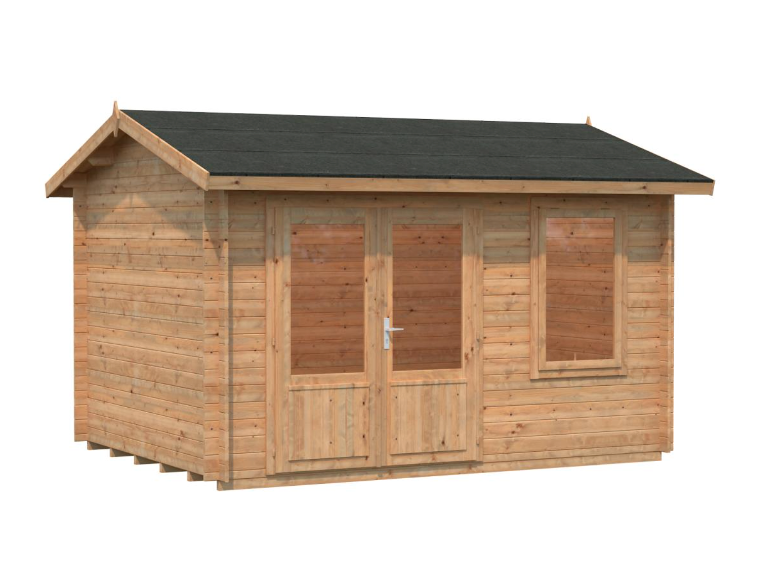 Palmako | Iris S (12'6" x 9'9" | 103 sq.ft. | 1.1") Compact Under 8'3" Garden Summer House