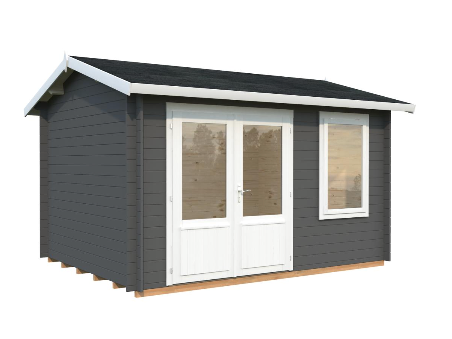 Palmako | Iris S (12'6" x 9'9" | 103 sq.ft. | 1.1") Compact Under 8'3" Garden Summer House