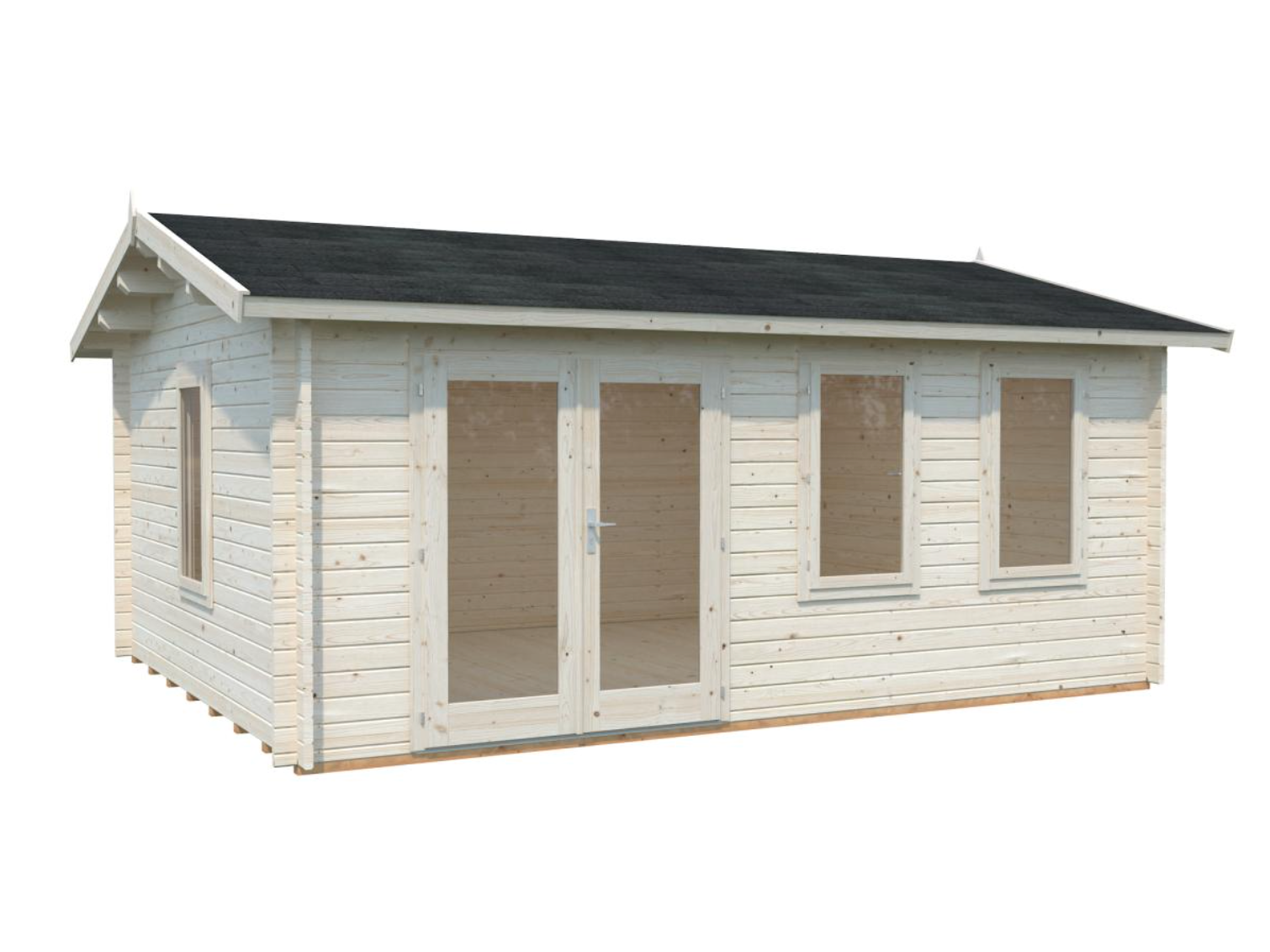 Palmako | Iris L (17'5" x 13'5" | 206 sq.ft. | 1.7") Double Glazed Summer House with Double Doors