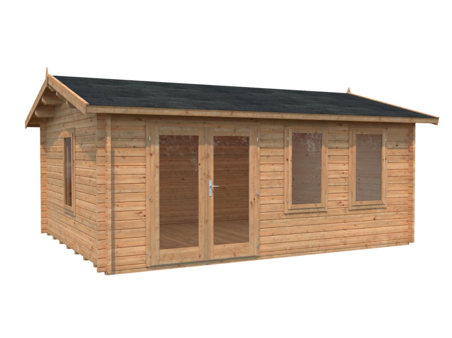 Palmako | Iris L (17'5" x 13'5" | 206 sq.ft. | 1.7") Double Glazed Summer House with Double Doors