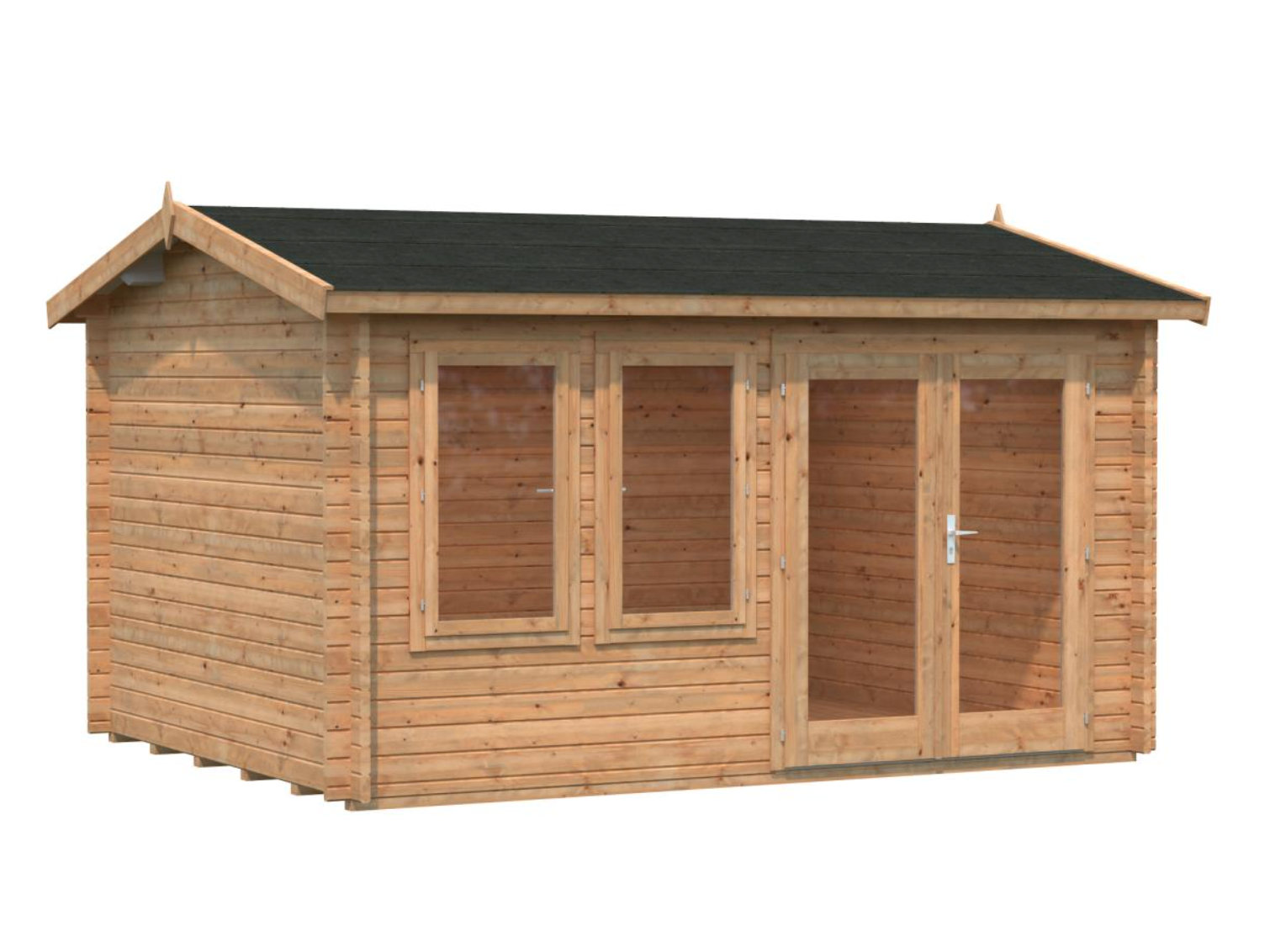 Palmako | Iris M (13'5" x 10'6" | 120 sq.ft. | 1.7") Log Cabin Summer House