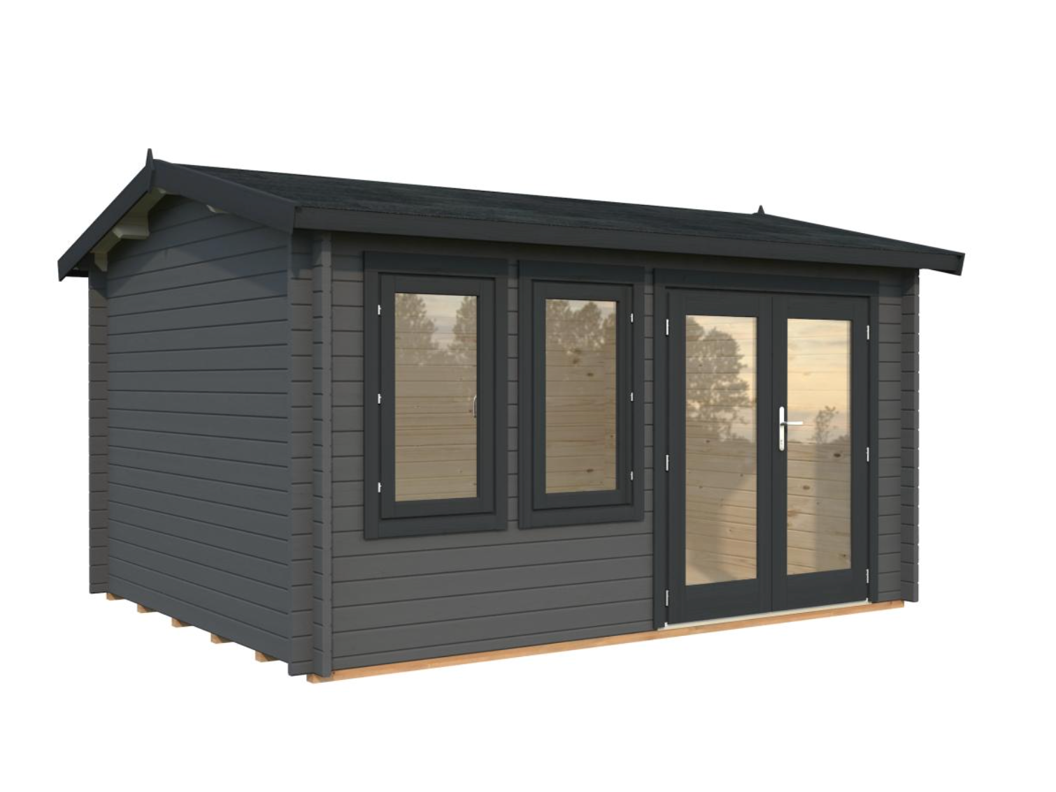 Palmako | Iris M (13'5" x 10'6" | 120 sq.ft. | 1.7") Log Cabin Summer House