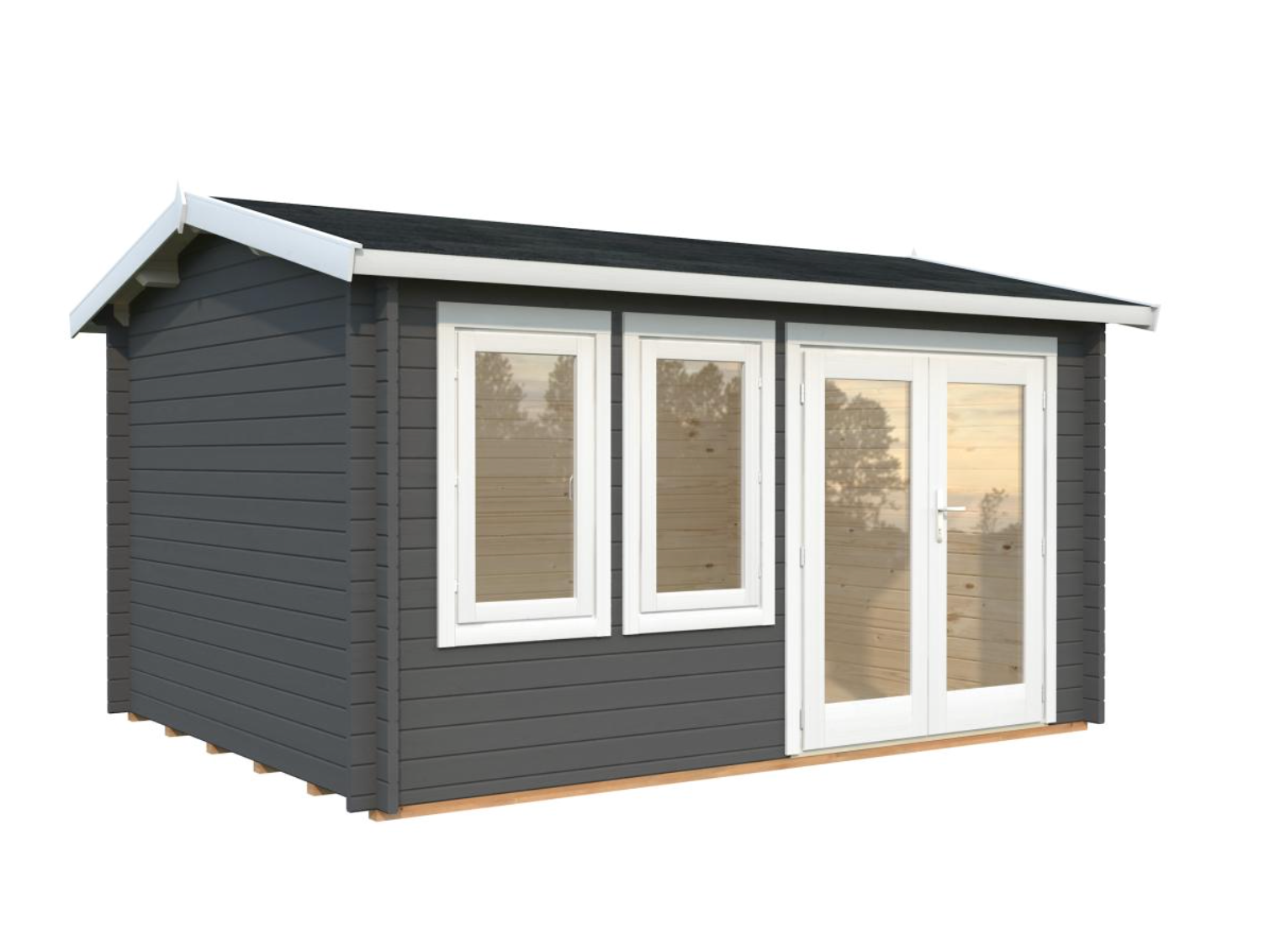 Palmako | Iris M (13'5" x 10'6" | 120 sq.ft. | 1.7") Log Cabin Summer House