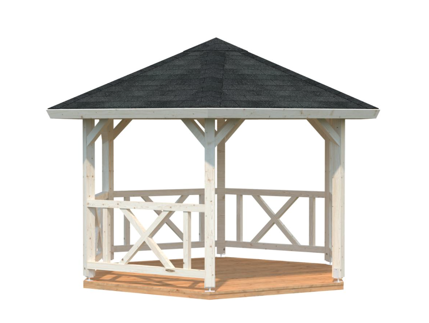 Palmako | Betty S (107 sq.ft.) Hexagonal Wooden Garden Gazebo