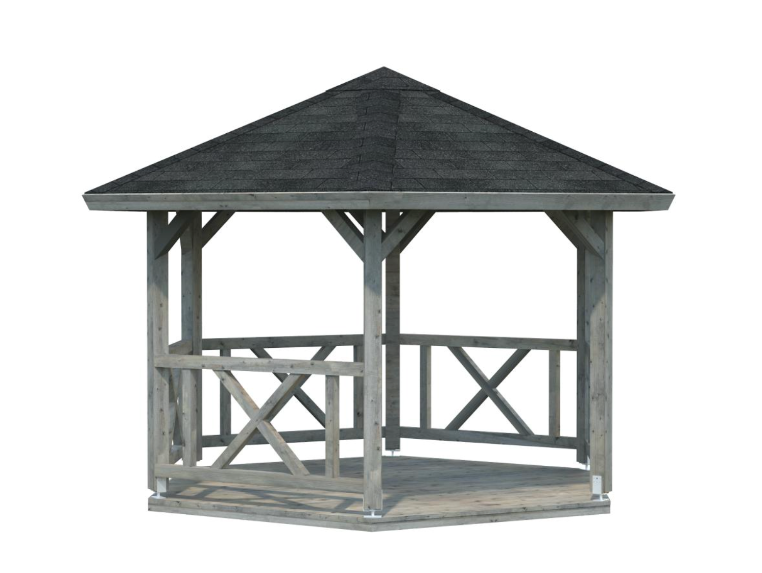 Palmako | Betty S (107 sq.ft.) Hexagonal Wooden Garden Gazebo