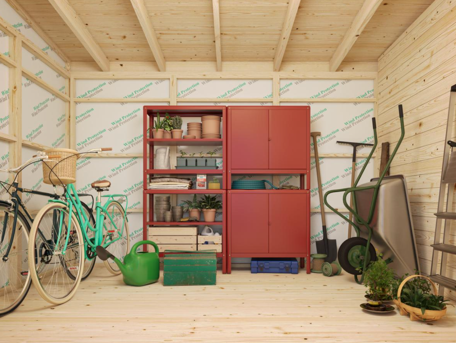 Palmako | Kalle M (14'9" x 11'0" | 145 sq.ft.) Two Room Pent Shed