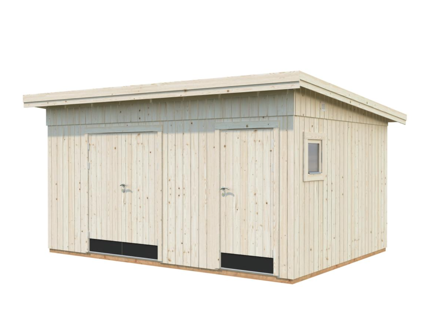 Palmako | Kalle M (14'9" x 11'0" | 145 sq.ft.) Two Room Pent Shed