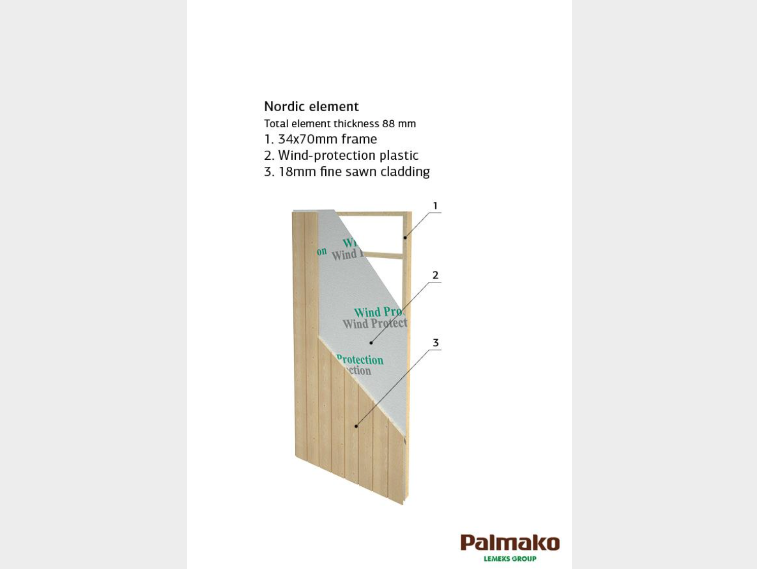 Palmako | Kalle M (14'9" x 11'0" | 145 sq.ft.) Two Room Pent Shed