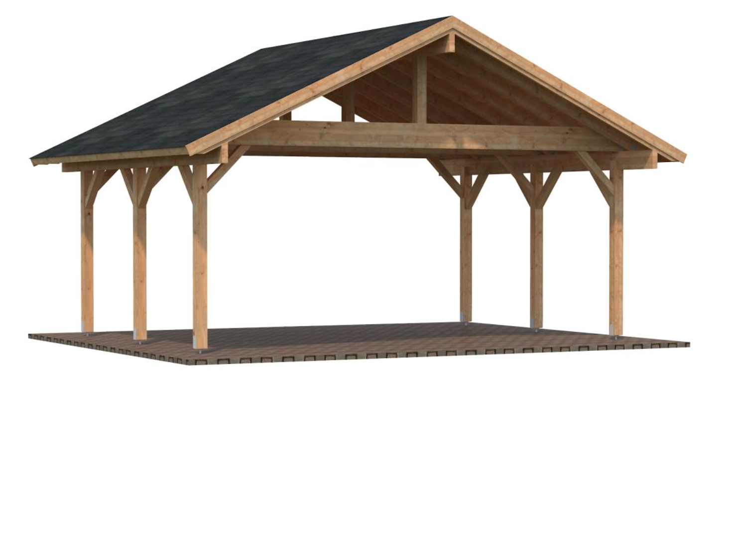 Palmako | Robert M (18'4" x 12'2" | 222 sq.ft.) Double Carport or Large Pavilion