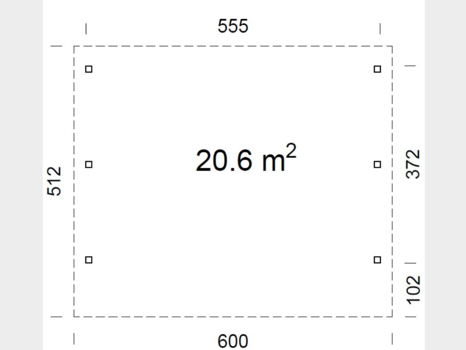 Palmako | Karl M (18'4" x 12'2" | 222 sq.ft.) Large Pavilion or Modern Flat Roof Double Carport