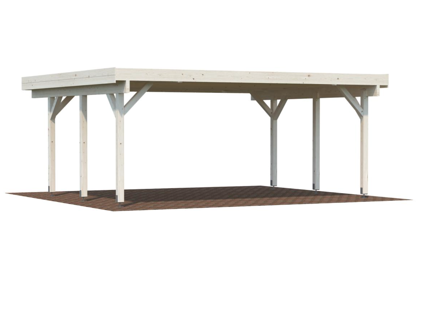 Palmako | Karl M (18'4" x 12'2" | 222 sq.ft.) Large Pavilion or Modern Flat Roof Double Carport