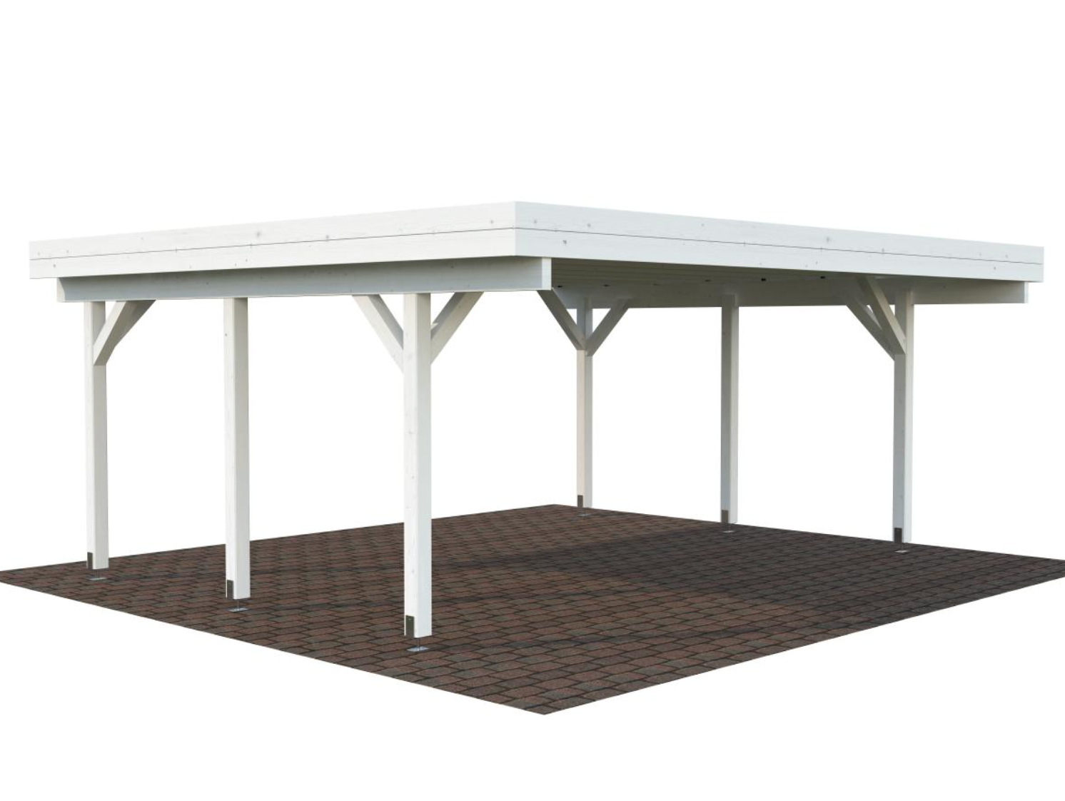 Palmako | Karl M (18'4" x 12'2" | 222 sq.ft.) Large Pavilion or Modern Flat Roof Double Carport