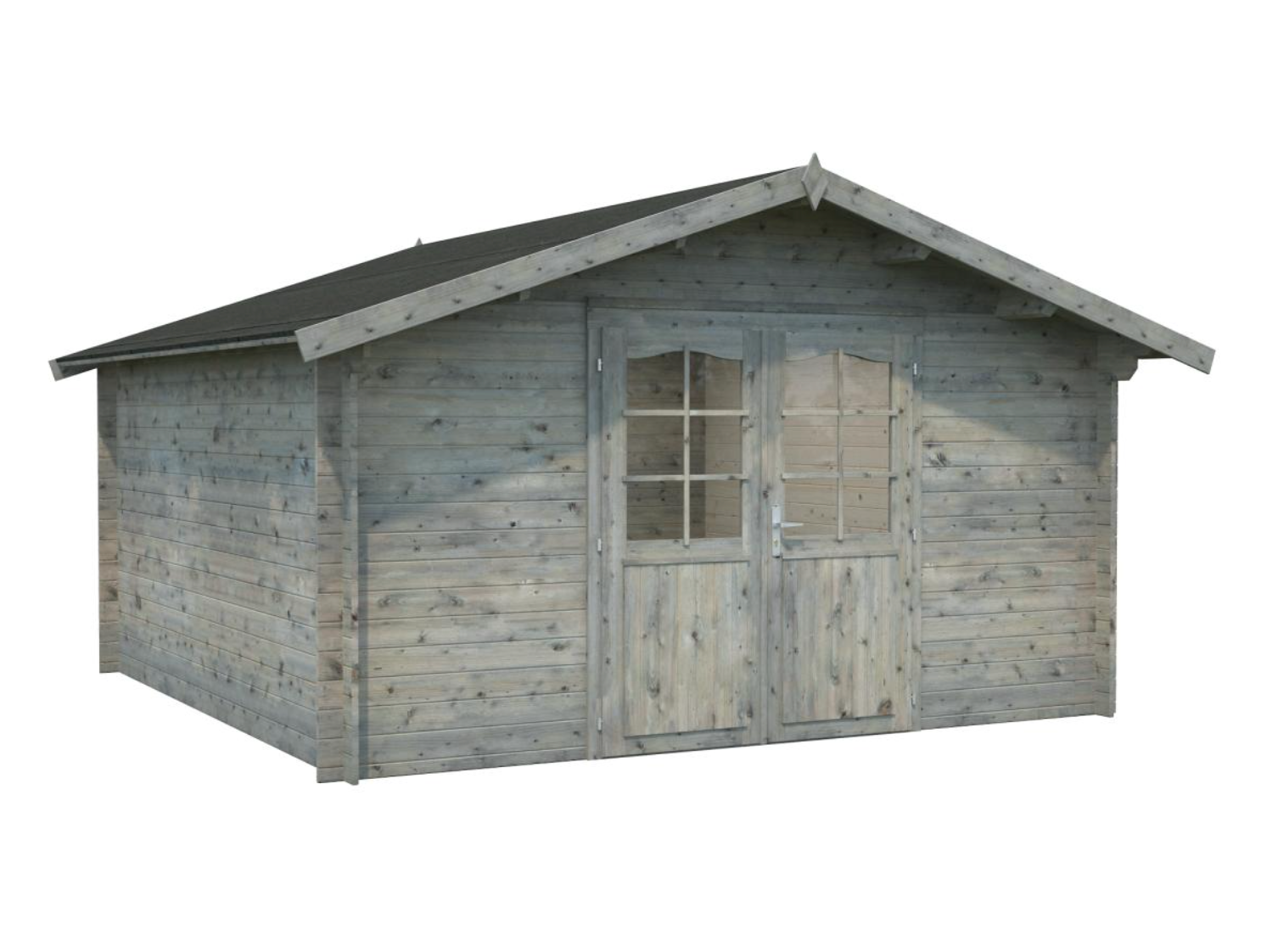 Palmako | Lotta L (13'1" x 13'1" | 149.6 sq.ft. | 1.3") Traditional Square Garden Log Cabin
