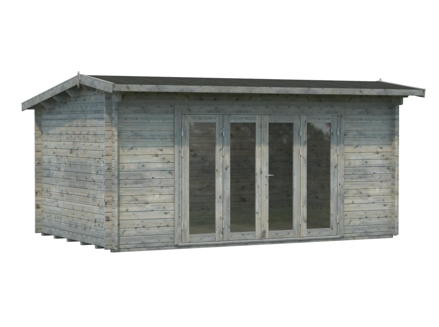 Palmako | Ines L (16'5" x 10'6" | 147.5 sq.ft. | 1.7") Roomy Garden Office with Bi-Fold Doors