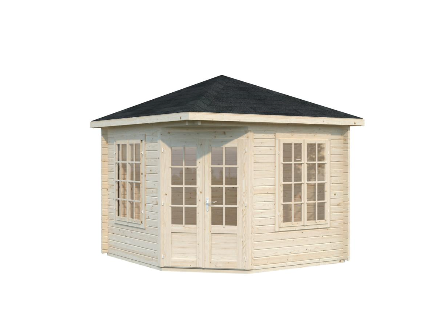Palmako | Melanie XS (9′2″ × 9′2″ | 74.3  sq.ft. | 1.7″) Heavy Duty Corner Summer House