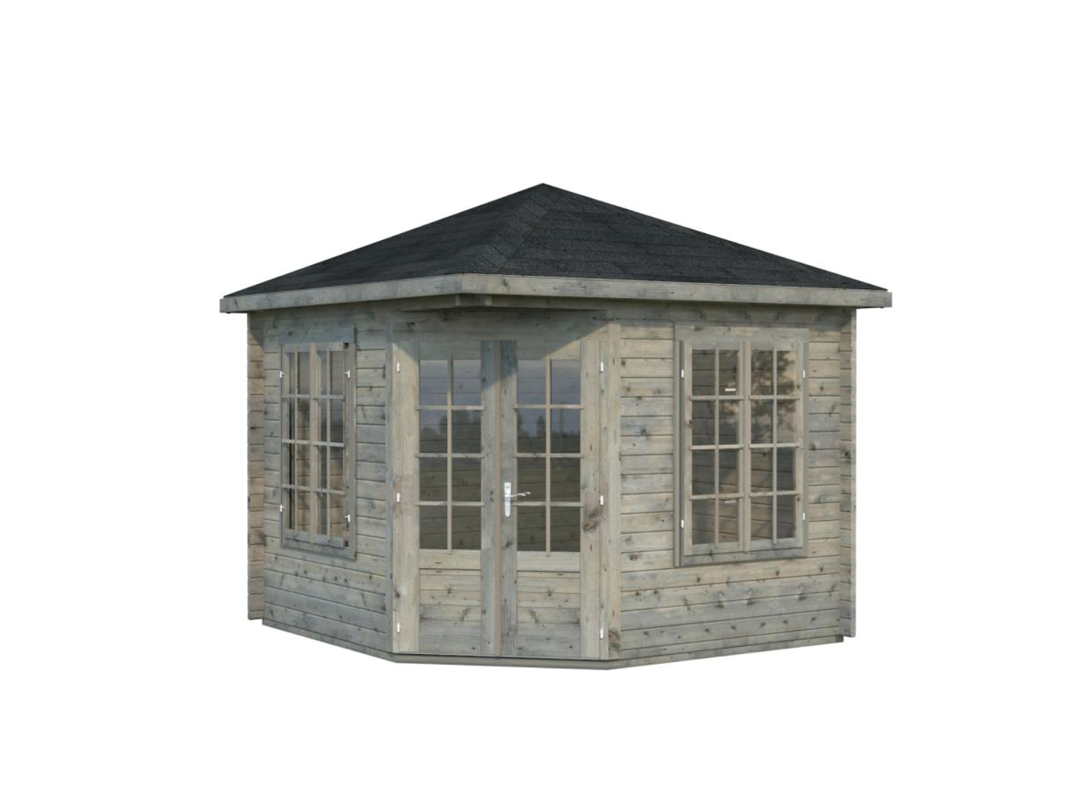 Palmako | Melanie XS (9′2″ × 9′2″ | 74.3  sq.ft. | 1.7″) Heavy Duty Corner Summer House