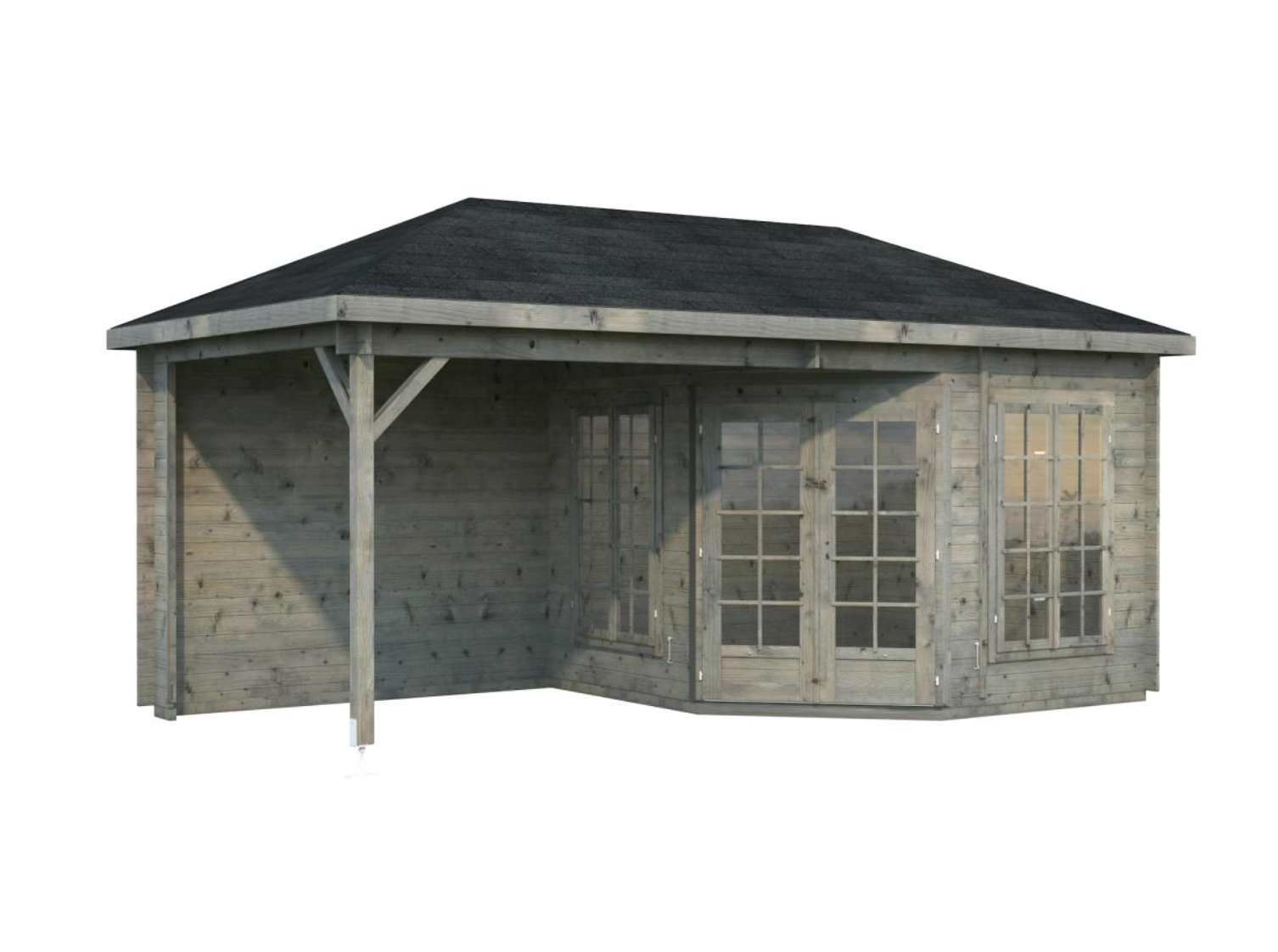 Palmako | Melanie XXL (18′3″ × 9′2″ | 75.3 sq.ft. | 1.1″) Pavilion Summer House with Canopy