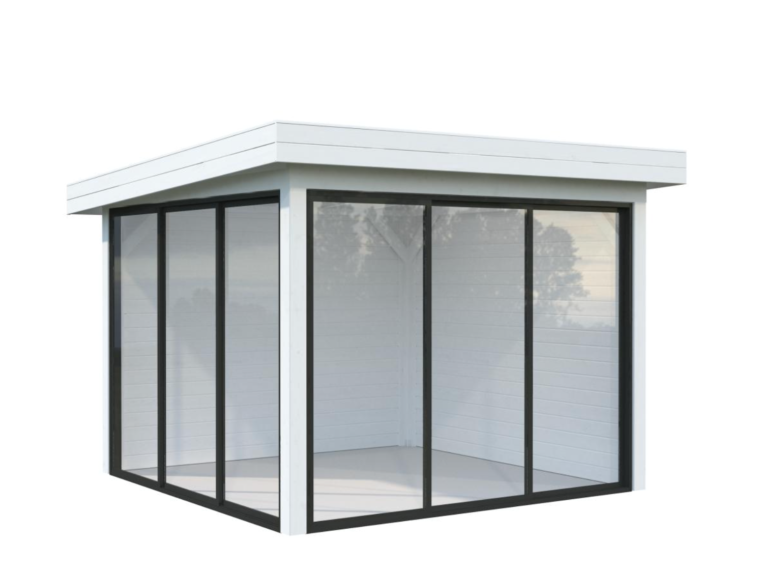 Palmako | Lenna (9′10″ × 9′10″ | 89.3 sq.ft.) Glass Garden Room With Sliding Doors