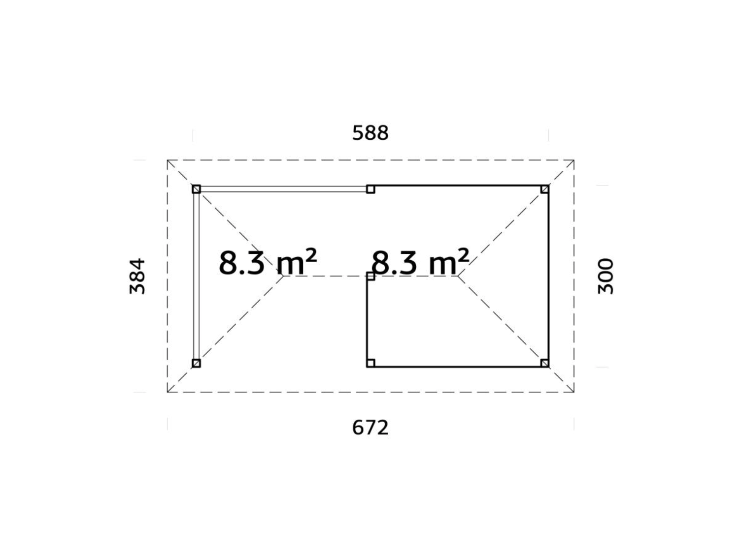 Palmako | Bianca 110 (19'3" x 9'10" | 179 sq.ft.) Garden Bar With Canopy